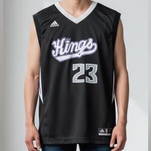 ⭐️NBA - ADIDAS - ⭐️BEN MCLEMORE KING WHITE & BLACK JERSEY “ 23 / 2014